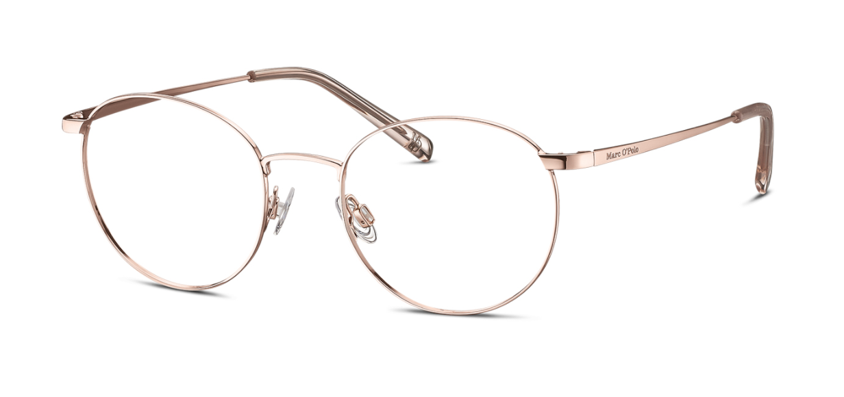 Das Bild zeigt die Korrektionsbrille 502157 22 von der Marke Marc o Polo in rosegold.